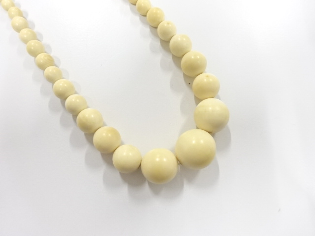 アンティーク　象牙　ネックレス　約21.42g